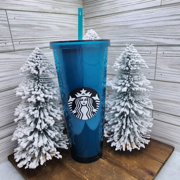 Rare & HTF Starbucks Jelly Bean Blue Turquoise Venti 24oz Tumbler/Cold Cup